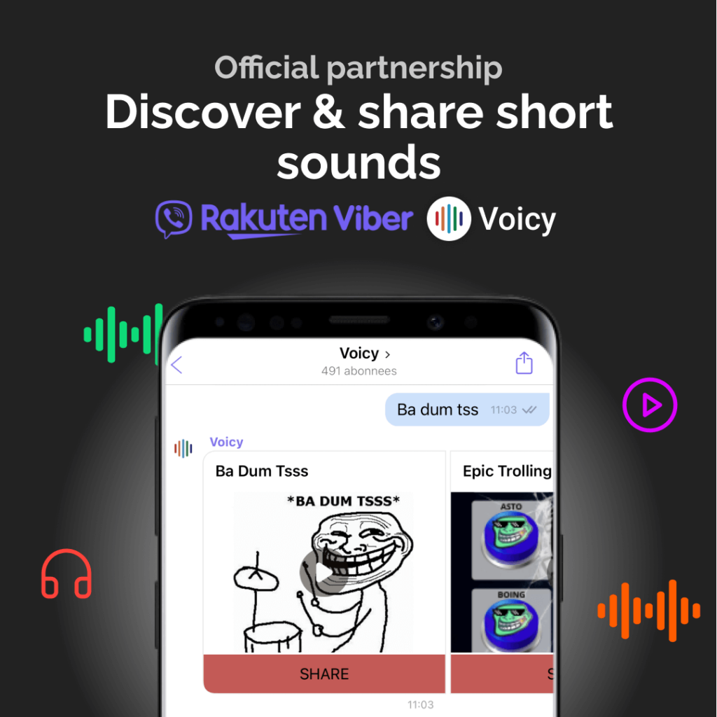 Voicy x Rakuten Viber press release visual