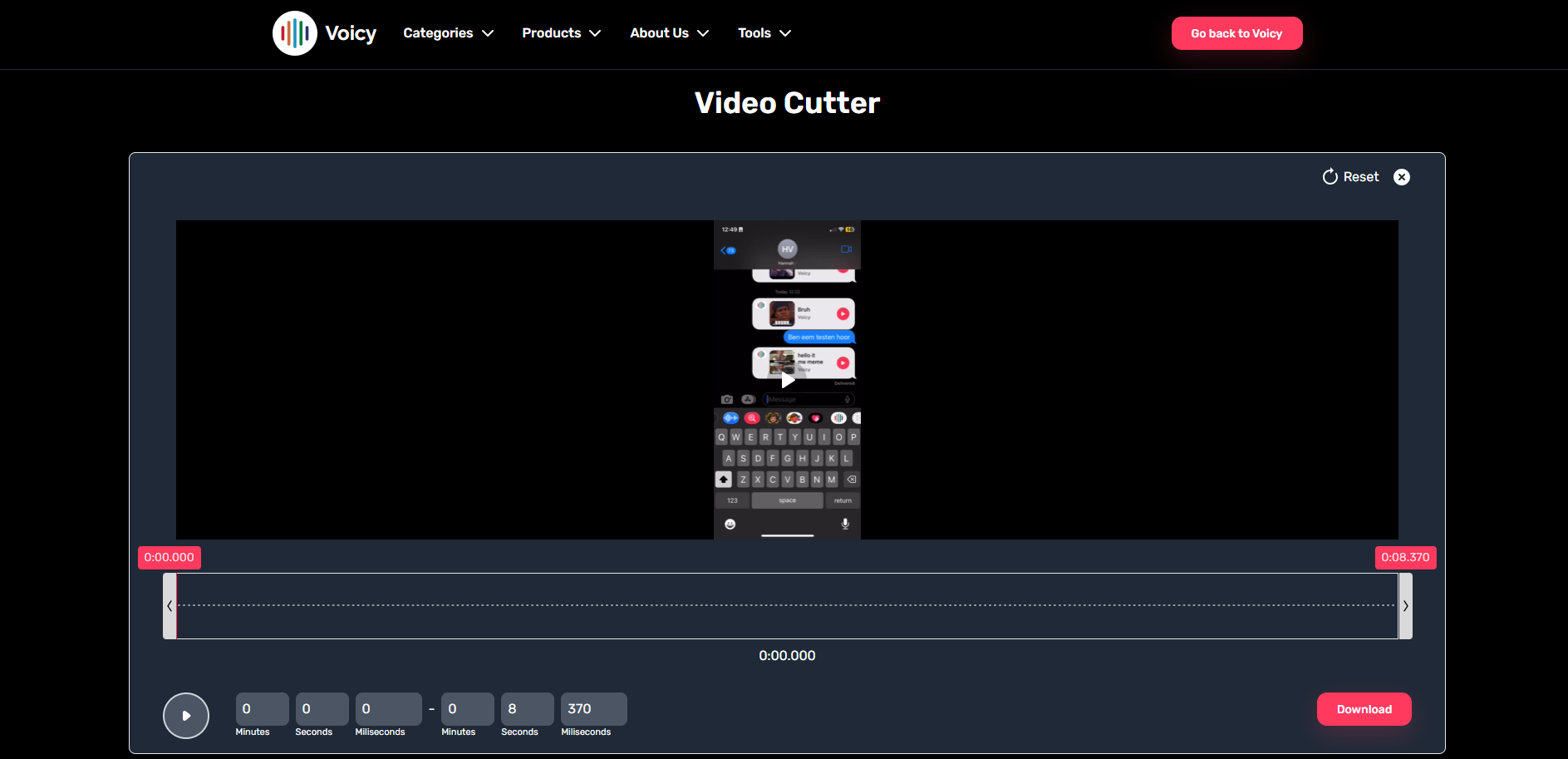 Voicy Free Online Video Cutter image